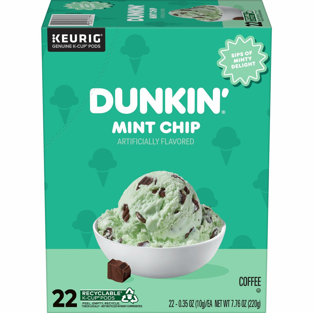 BestBy01/26 Dunkin’ Mint Chip Coffee K-Cup Pods 22 Count Dark Roast