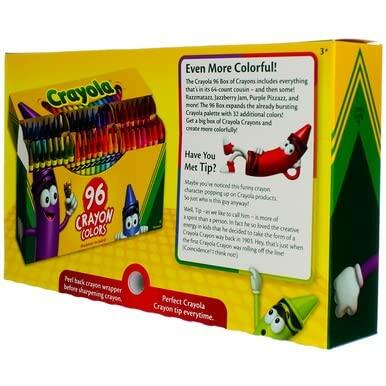 [Like New] Crayola Classic Color Crayons Flip-Top Pack with Sharpener 96 Count Assorted