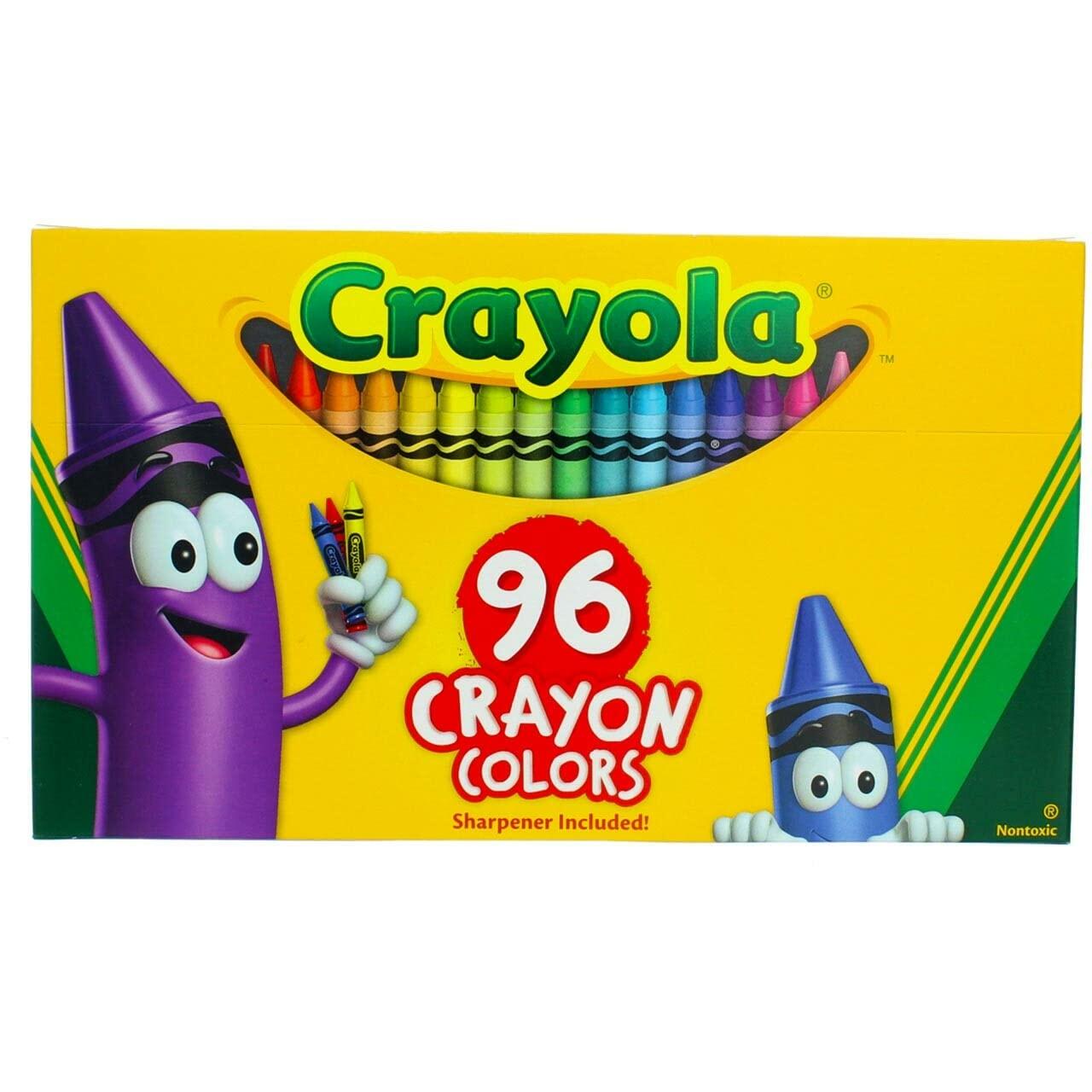 [Like New] Crayola Classic Color Crayons Flip-Top Pack with Sharpener 96 Count Assorted