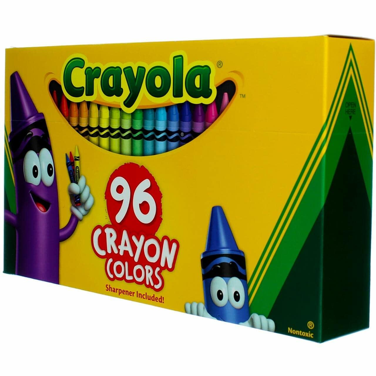 [Like New] Crayola Classic Color Crayons Flip-Top Pack with Sharpener 96 Count Assorted