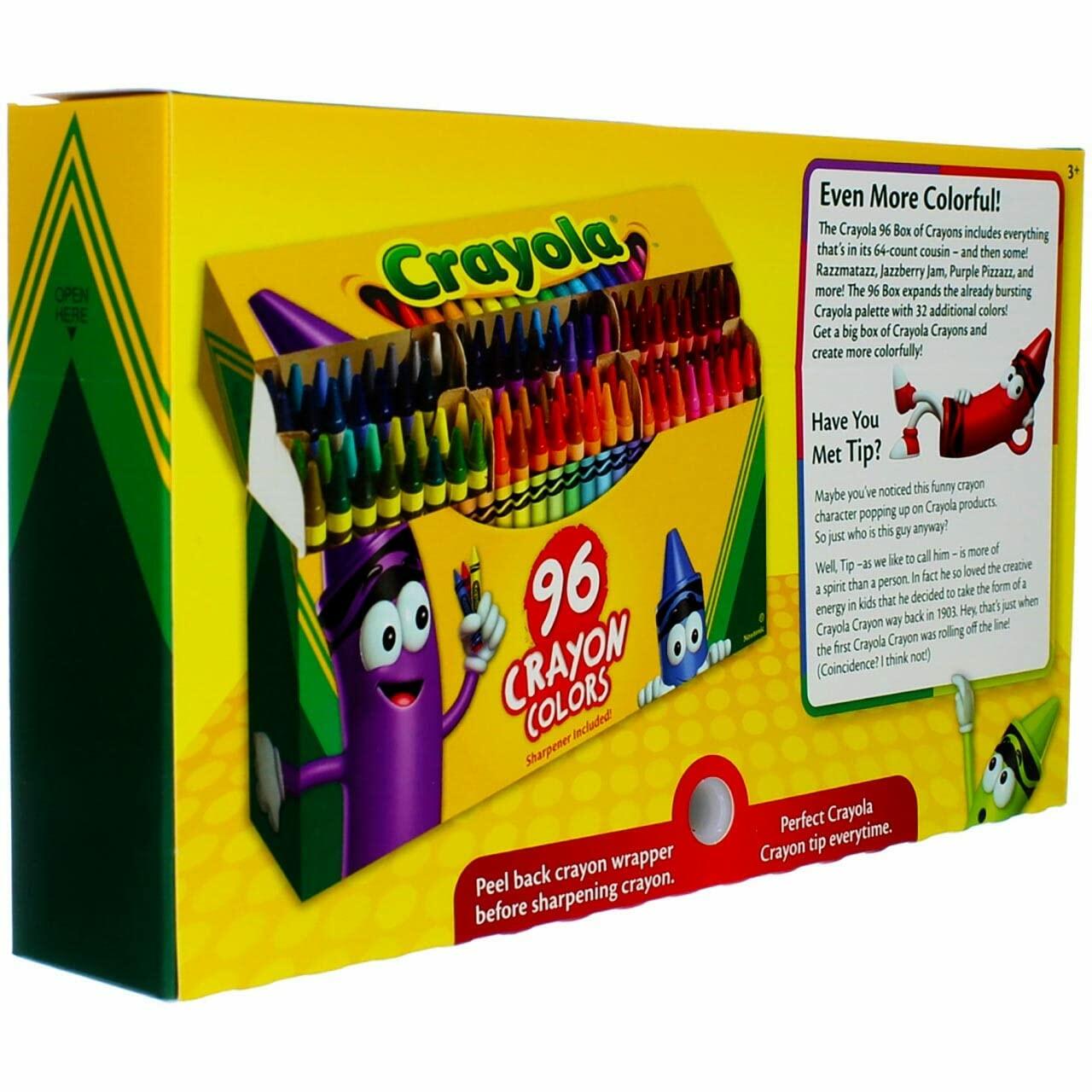 [Like New] Crayola Classic Color Crayons Flip-Top Pack with Sharpener 96 Count Assorted