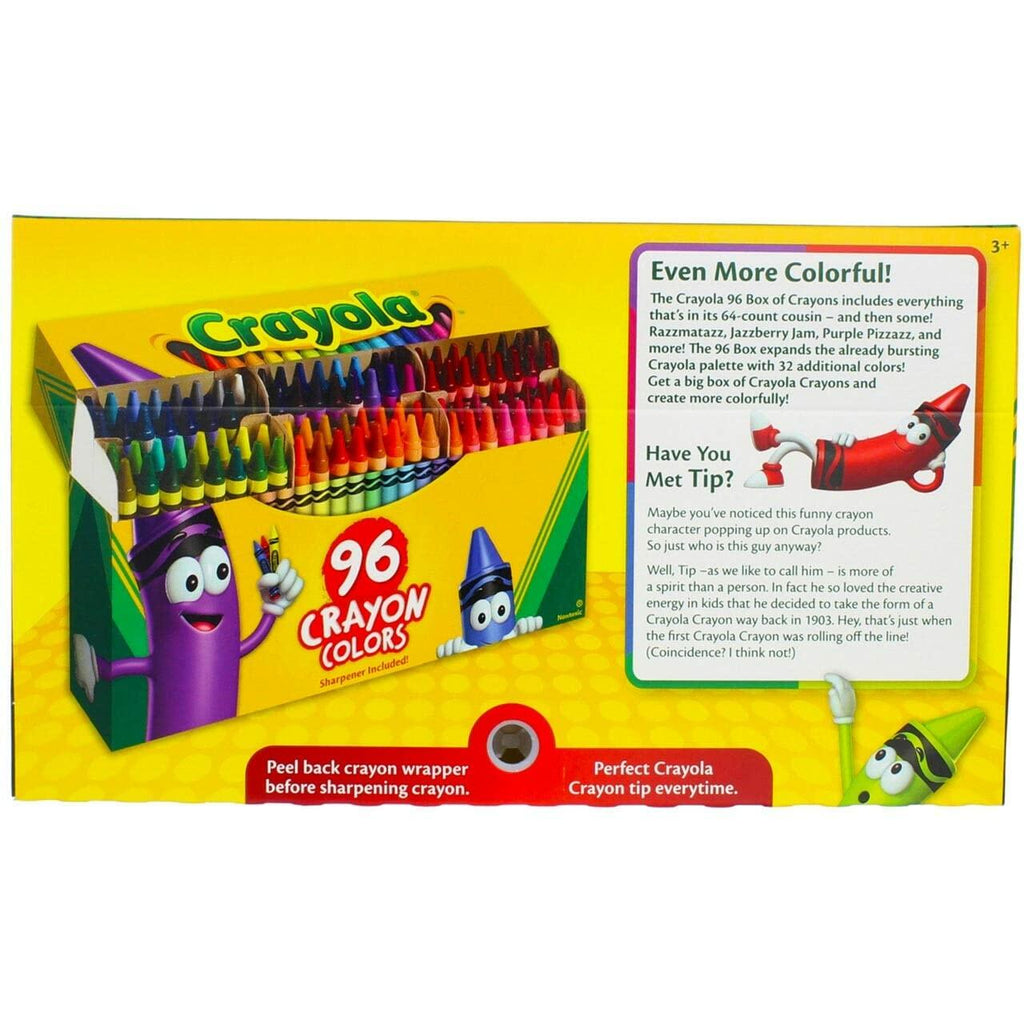[Like New] Crayola Classic Color Crayons Flip-Top Pack with Sharpener 96 Count Assorted