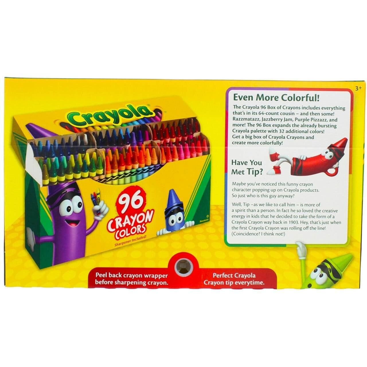 [Like New] Crayola Classic Color Crayons Flip-Top Pack with Sharpener 96 Count Assorted
