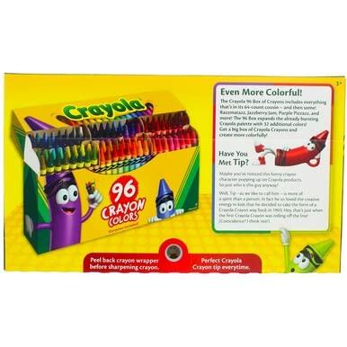 [Like New] Crayola Classic Color Crayons Flip-Top Pack with Sharpener 96 Count Assorted