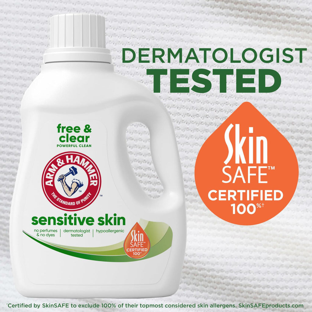 ARM & HAMMER Sensitive Skin Free&Clear Liquid Laundry Detergent 105oz 105 Loads