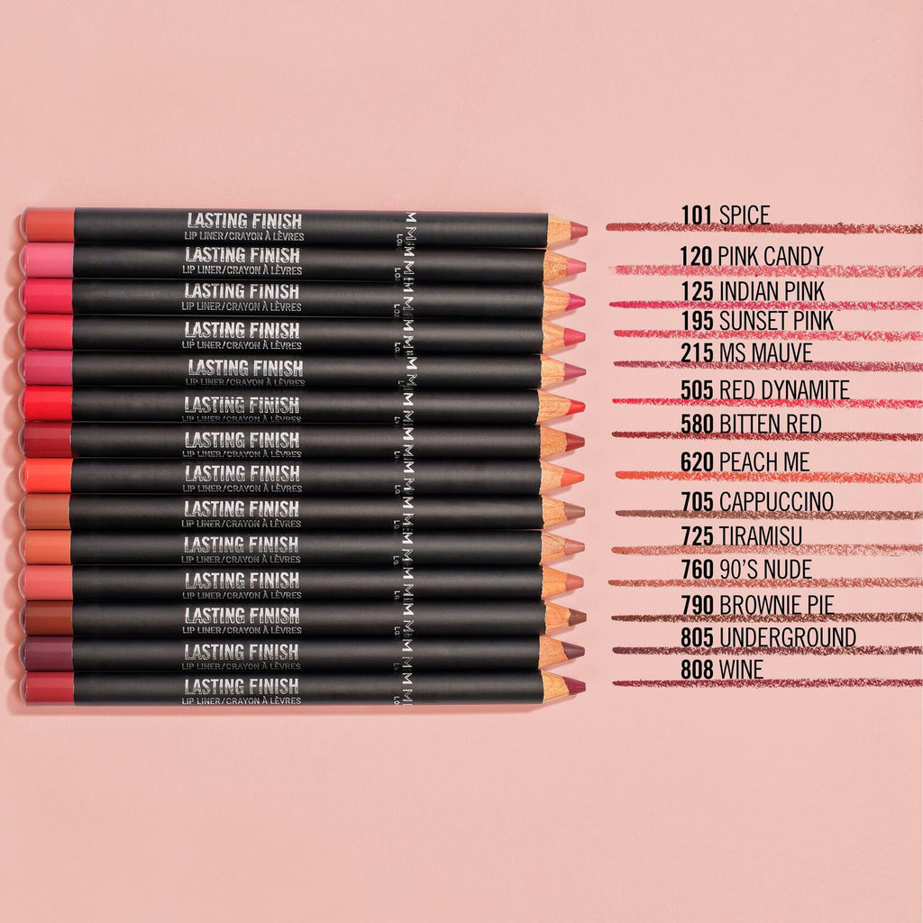 Rimmel Lasting Finish 8HR Soft Lip Liner Pencil 790 Brownie Pie .04oz