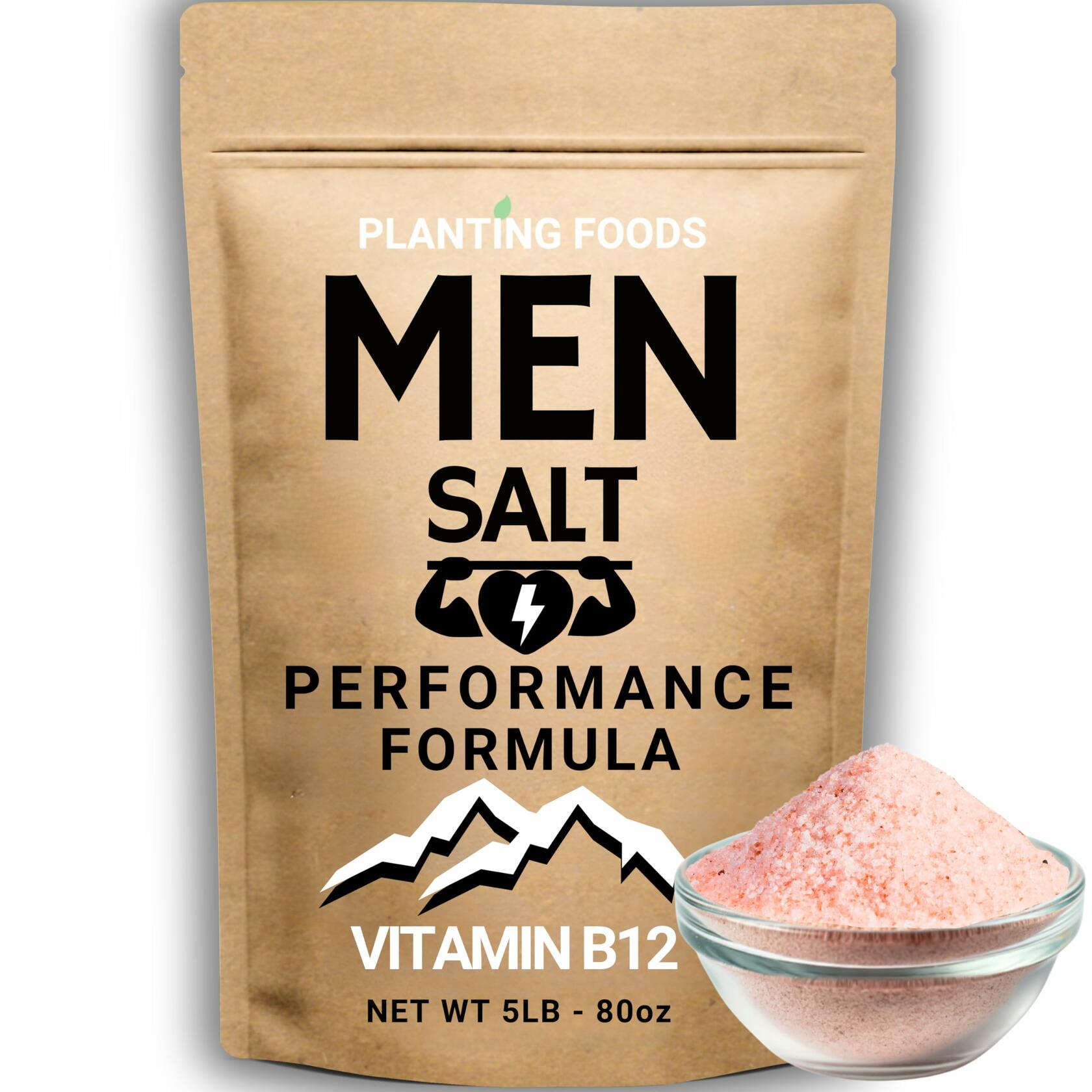 Men’s Salt Performance Formula w/ B12 & Himalayan Minerals 1500+ Servings