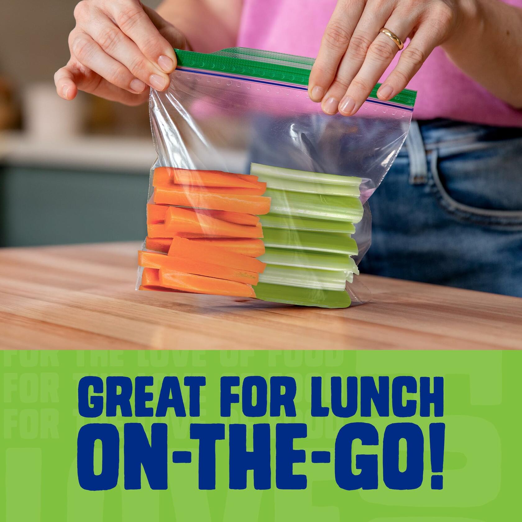 Ziploc Sandwich & Snack Bags EasyGuide Grip 'n Seal 150 Bags