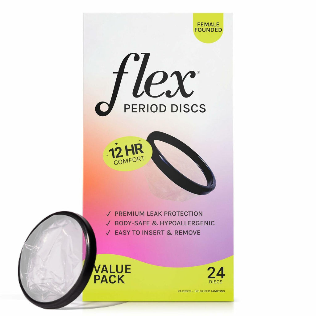 FLEX Menstrual Discs Disposable Period Discs Reduce Cramps 24 Count