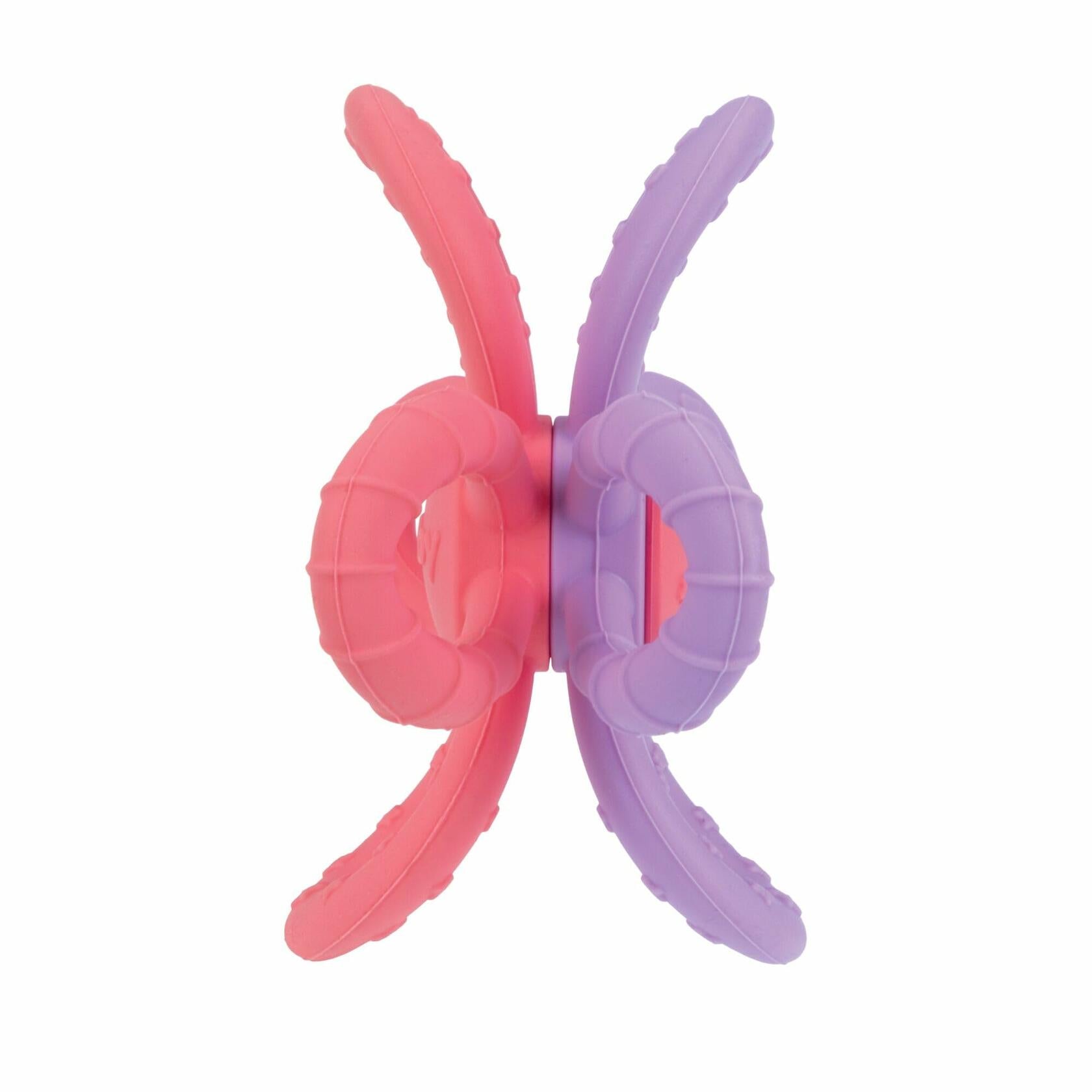 Nuby Fun Loops Flower-Shaped Teether Infant 3+ Months Pink Purple