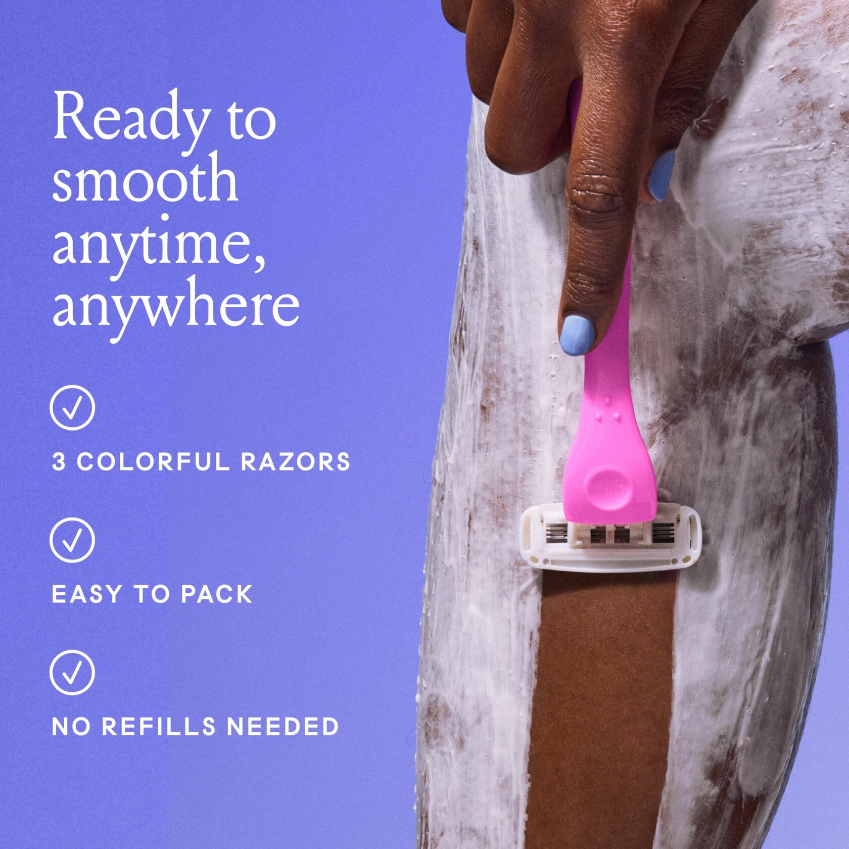 Billie Disposable Razors for Women The Malibu Set Multicolor Pack of 3