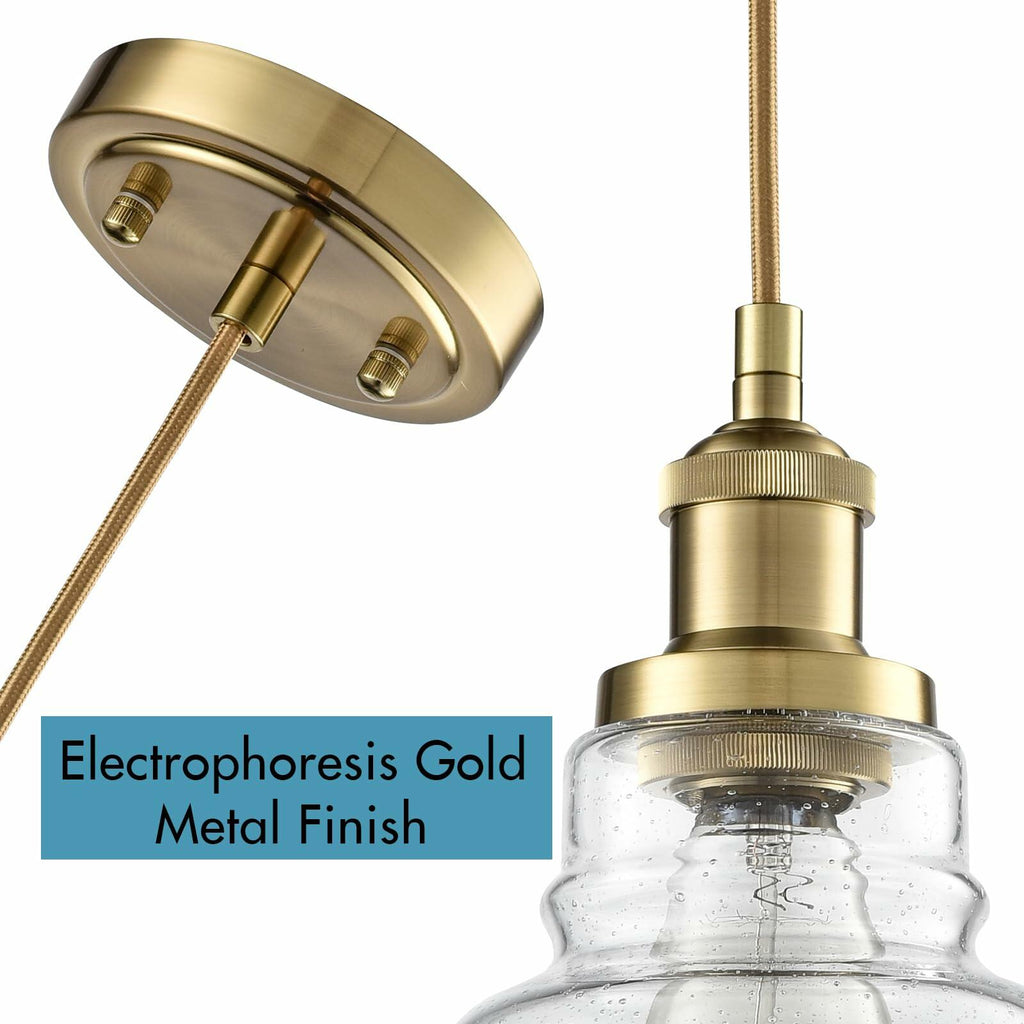 [Like New] CLAXY Ecopower Edison Vintage 1-Light Industrial Pendant Glass Hanging Light