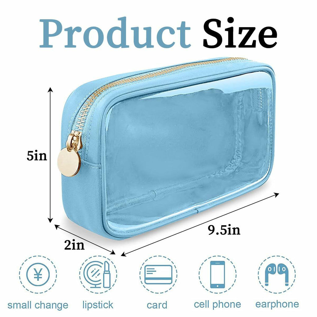 PRRQFJZS Clear Cosmetic Bag Waterproof Travel Makeup Organizer M-Pink