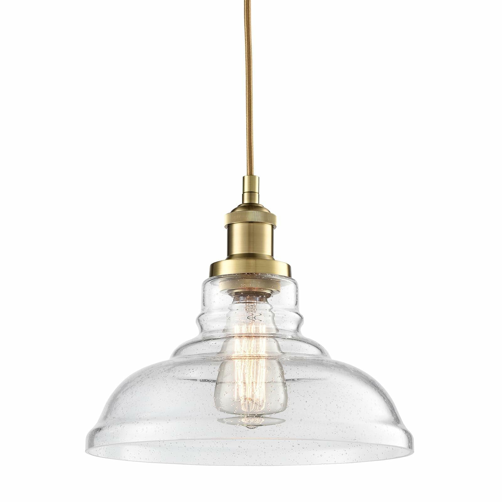 [Like New] CLAXY Ecopower Edison Vintage 1-Light Industrial Pendant Glass Hanging Light