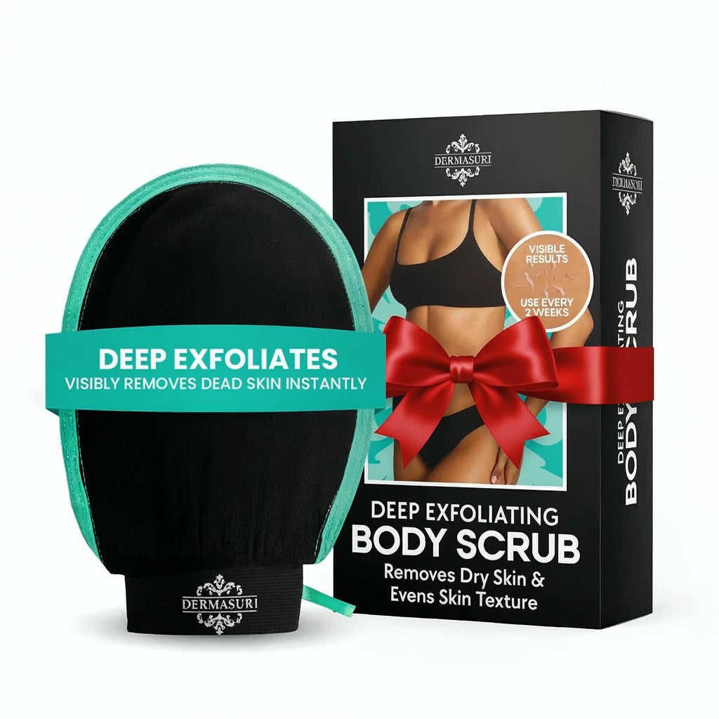 Dermasuri Deep Exfoliating Glove Polishing Mitt Body Scrubber 1 Pack