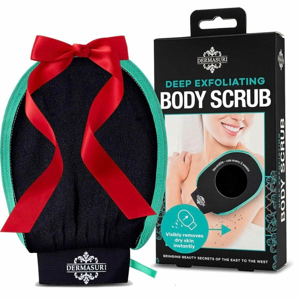 Dermasuri Deep Exfoliating Glove Polishing Mitt Body Scrubber 1 Pack