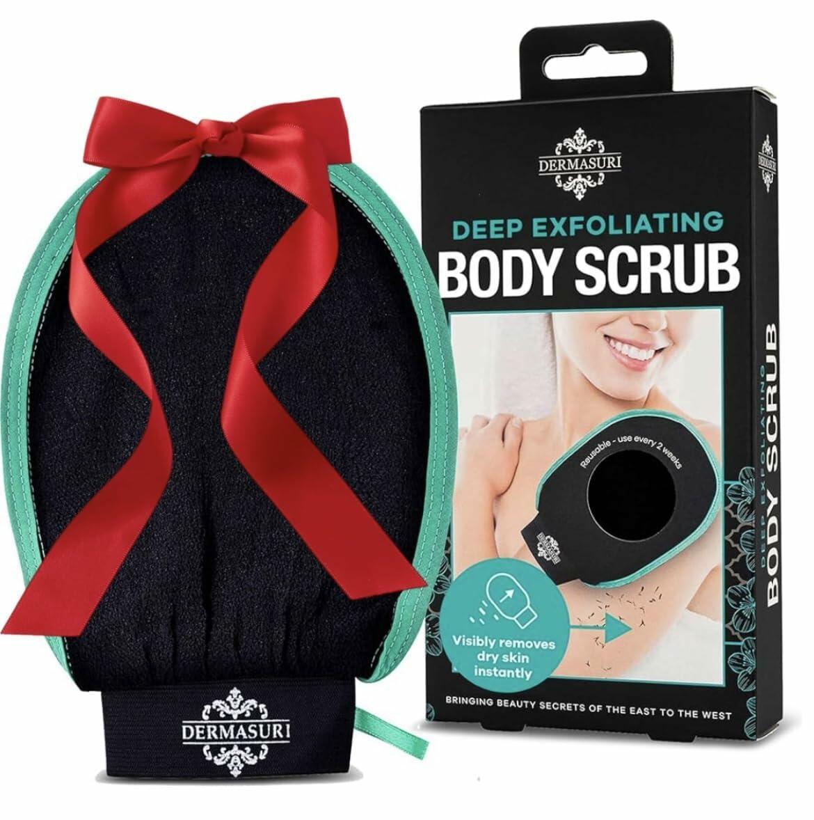 Dermasuri Deep Exfoliating Glove Polishing Mitt Body Scrubber 1 Pack