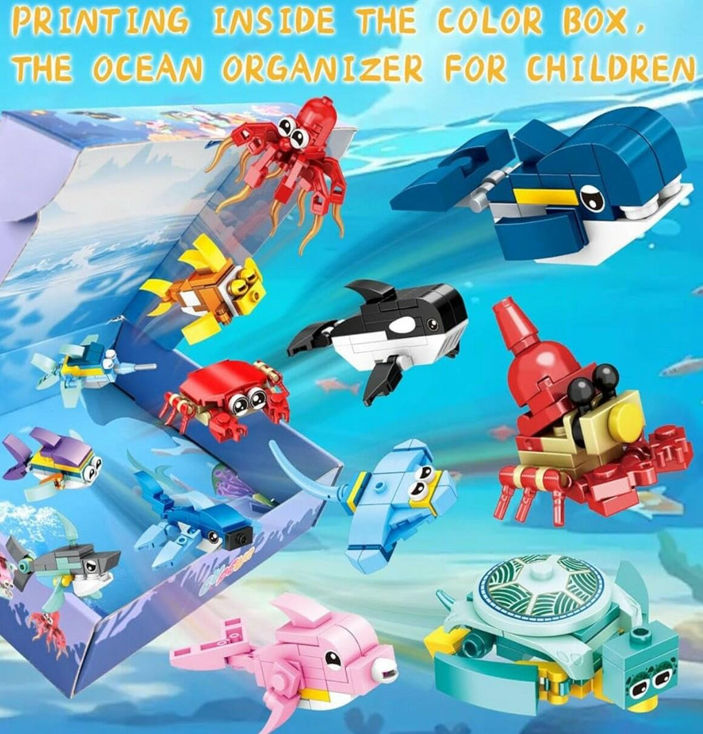Sea Animals Kids Building Blocks Party Favors 24 Pack M88