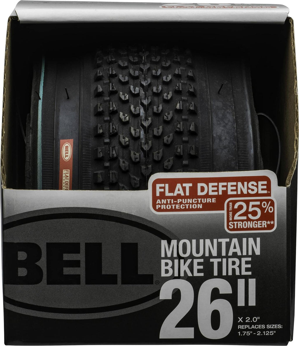 BELL Flat Defense Mountain Bike Tire 26x1.75-2.125 Black 7091040