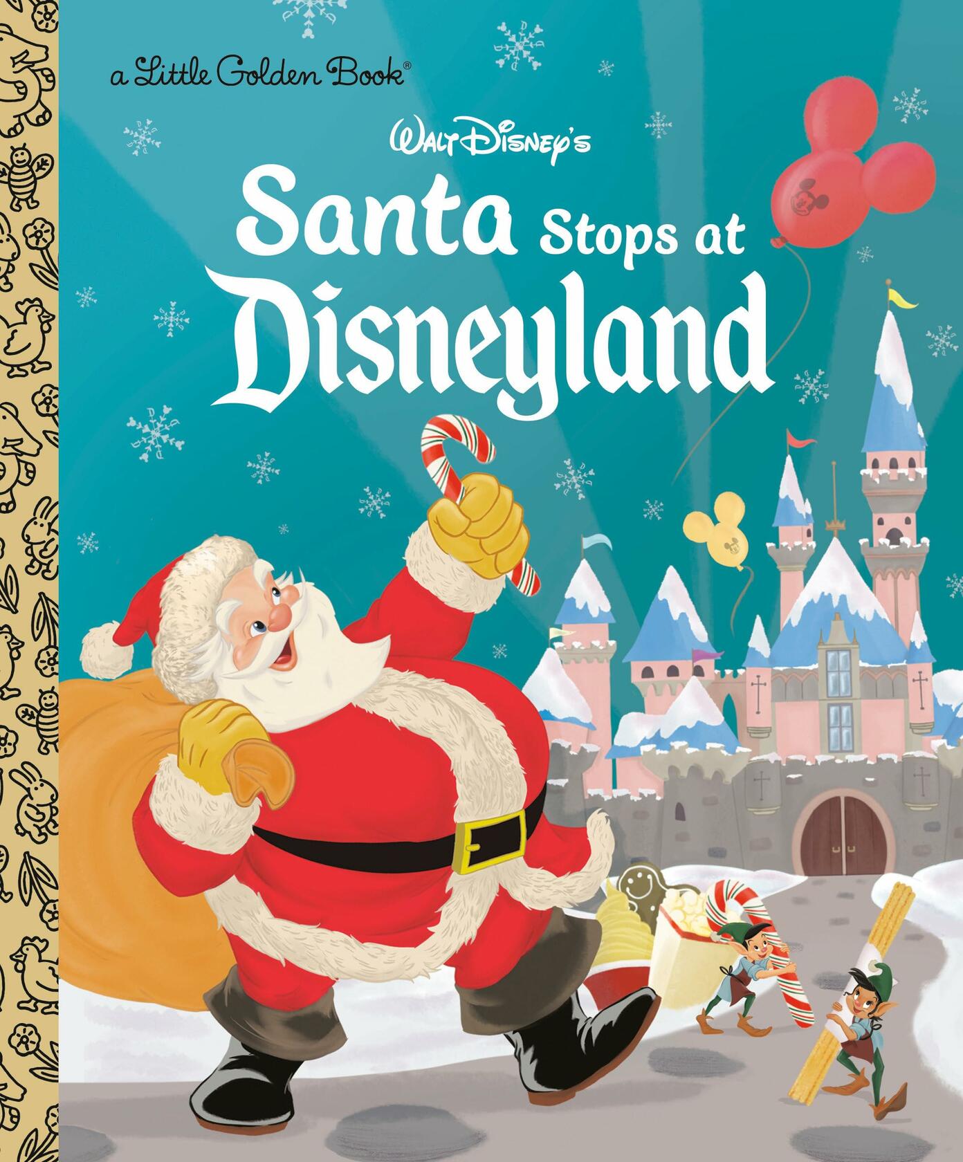 Disney Santa Stops at Disneyland Little Golden Book by Ethan Reed Hardcover