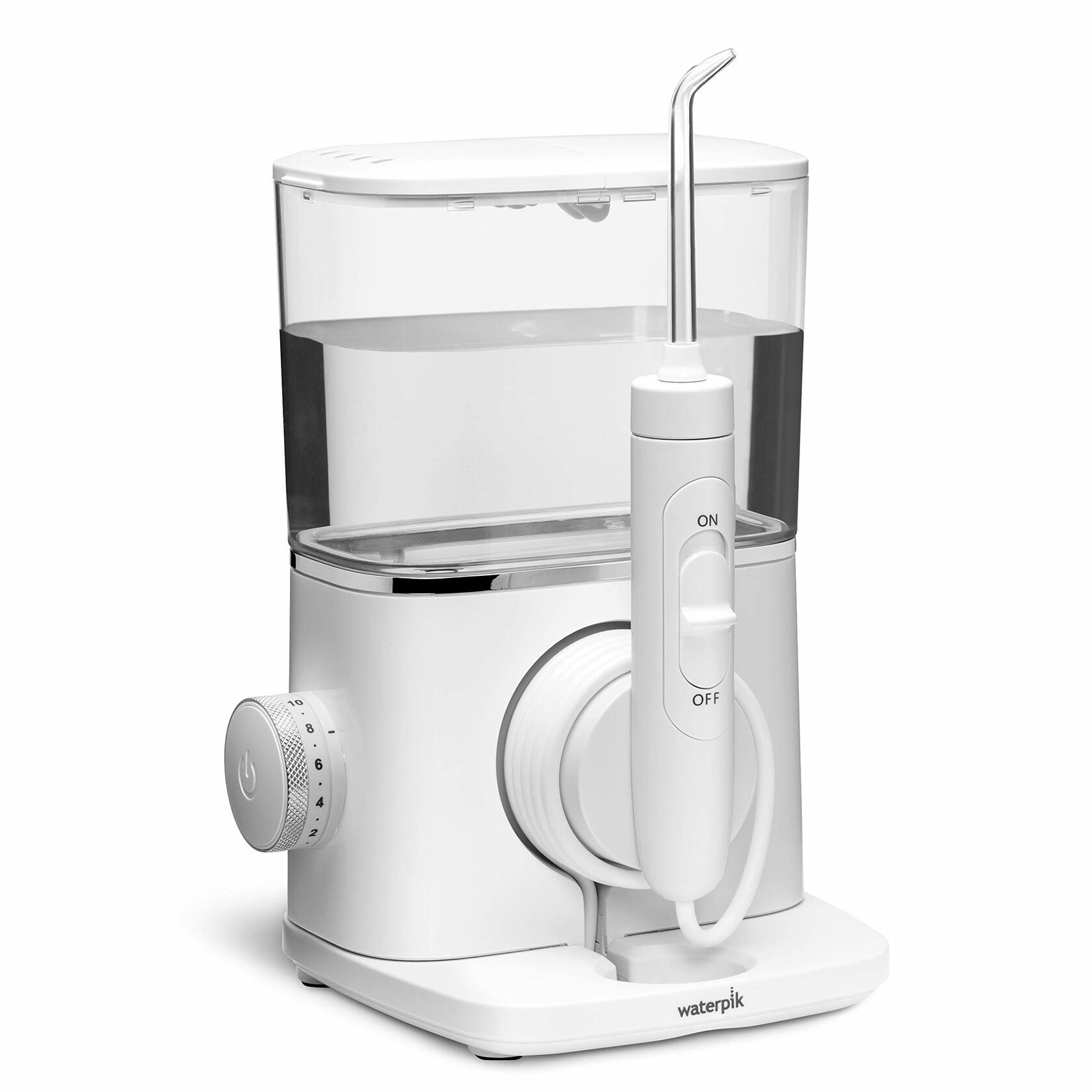[Like New] Waterpik Evolution Water Flosser White 10 Pressure Settings 6 Tips Case