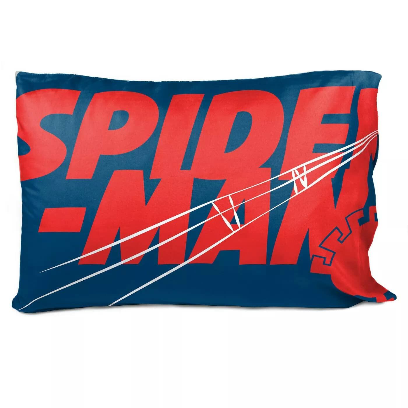 Hasbro Marvel Spiderman Reversible Decorative Pillow Cover Blue 30x20