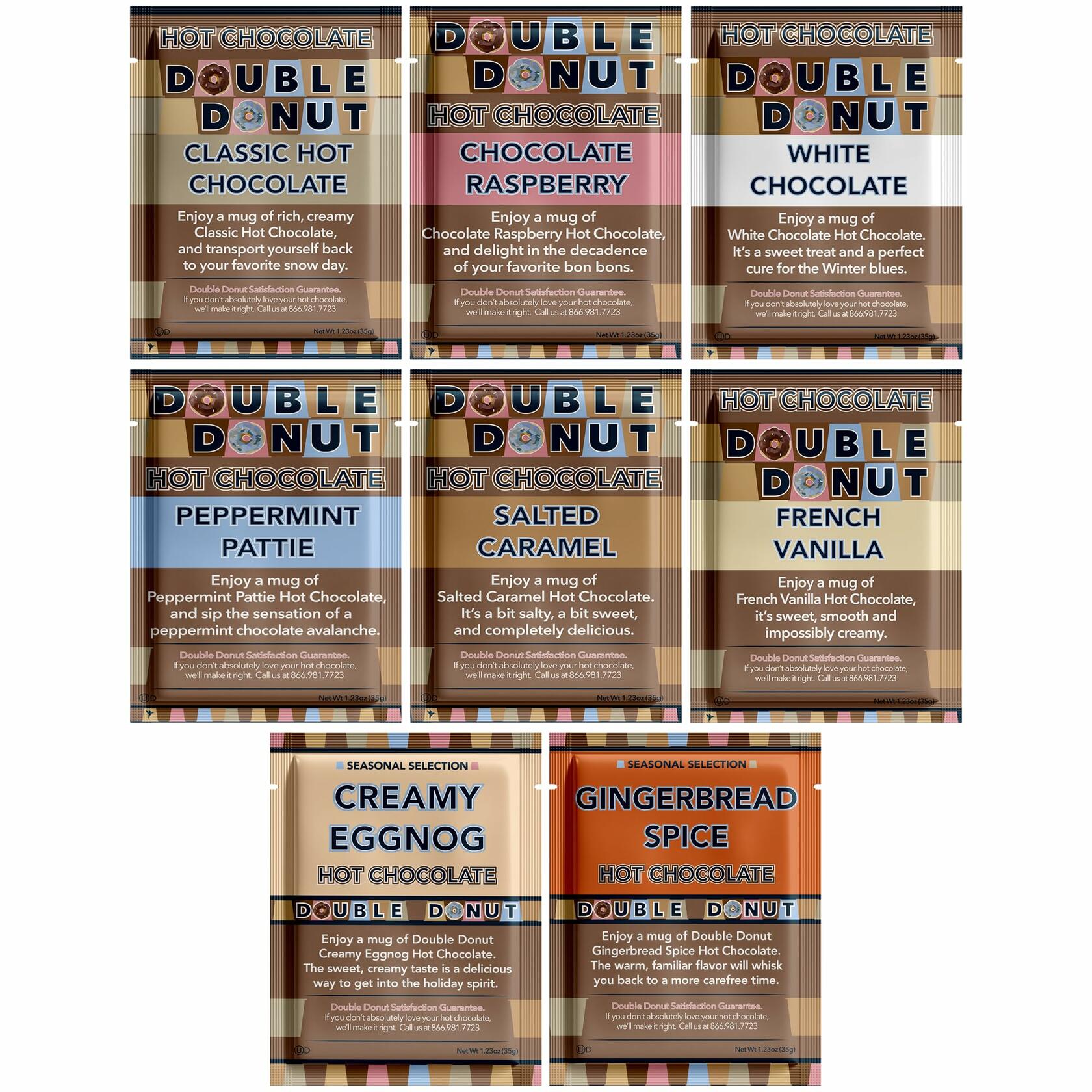 [Like New] BestBy06/26 Double Donut Coffee Flavored Hot Chocolate Variety Pack 18 Ct