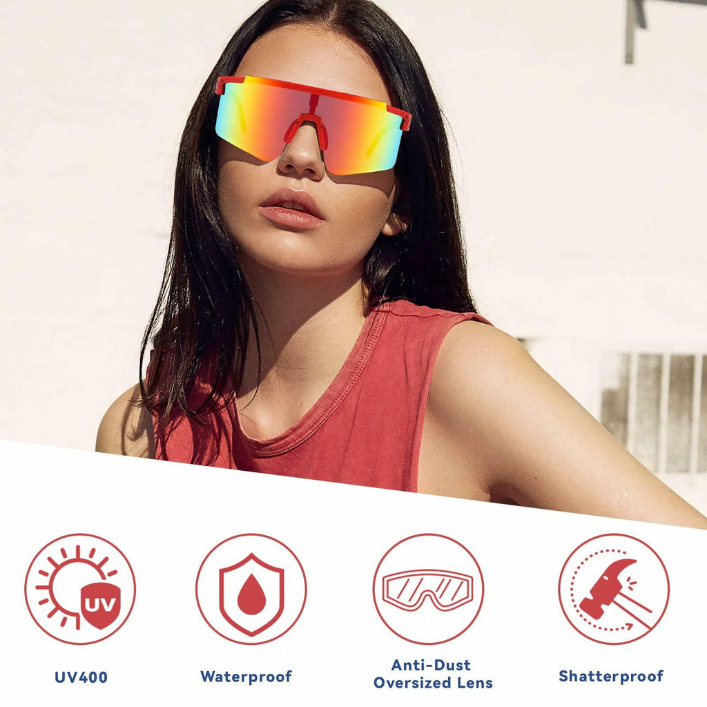 MARIDA UV400 Sports Sunglasses Adjustable Temple Men Women Unisex