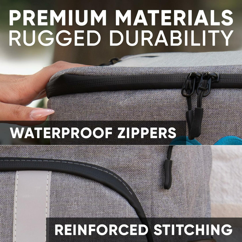 Everlasting Comfort Insulated Backpack Cooler Gray 34 Can Capacity PEVA