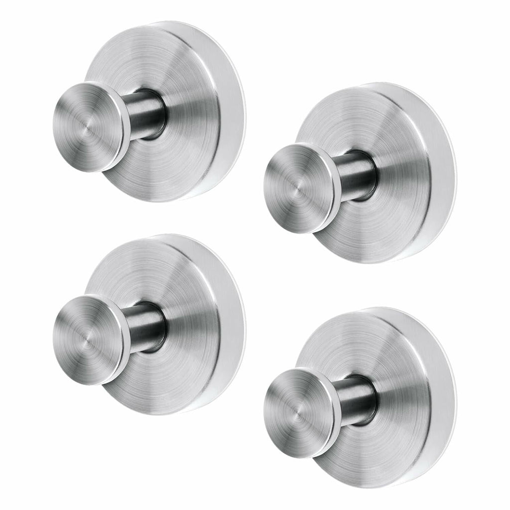 4pcs Suction Cup Hooks Stainless Steel Wall Hooks for Bathroom Glass