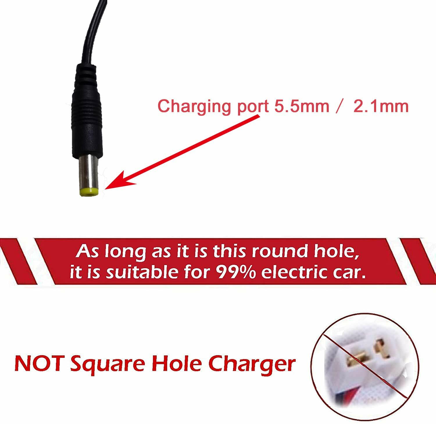 KAVCENT 12V Charger for Kids Ride On Car Wrangler SUV Universal Black OPEN BOX