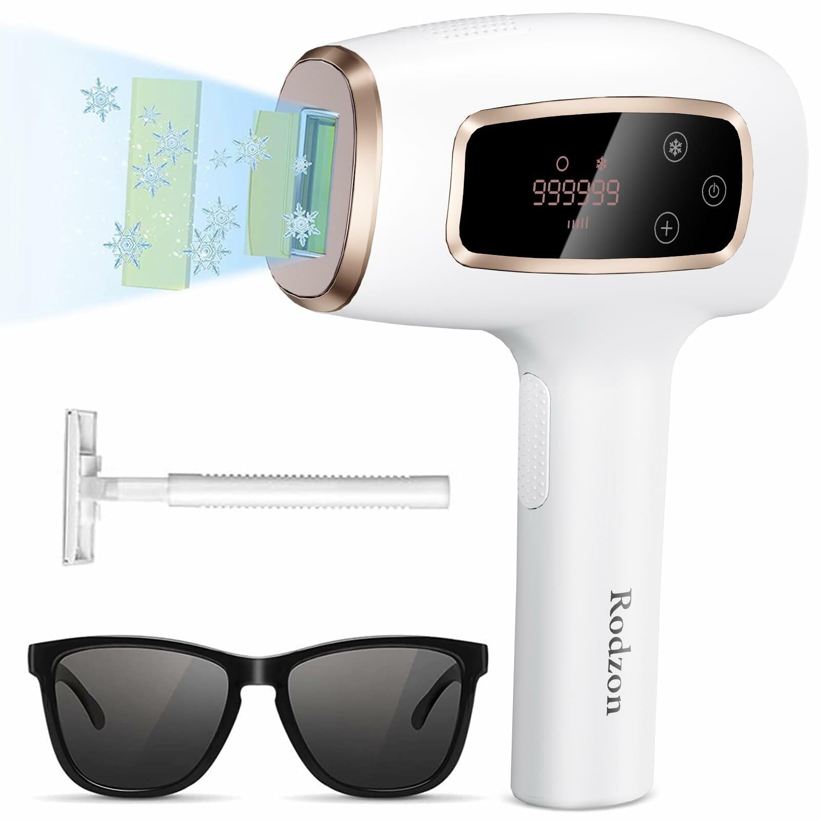 Rodzon IPL Laser Hair Removal Device Painless Care for Women White