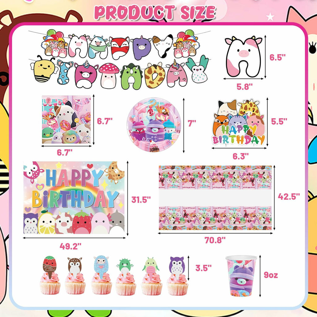 Cute Kitty Party Supplies Set 250pcs Pink Theme Decorations for Kids Party