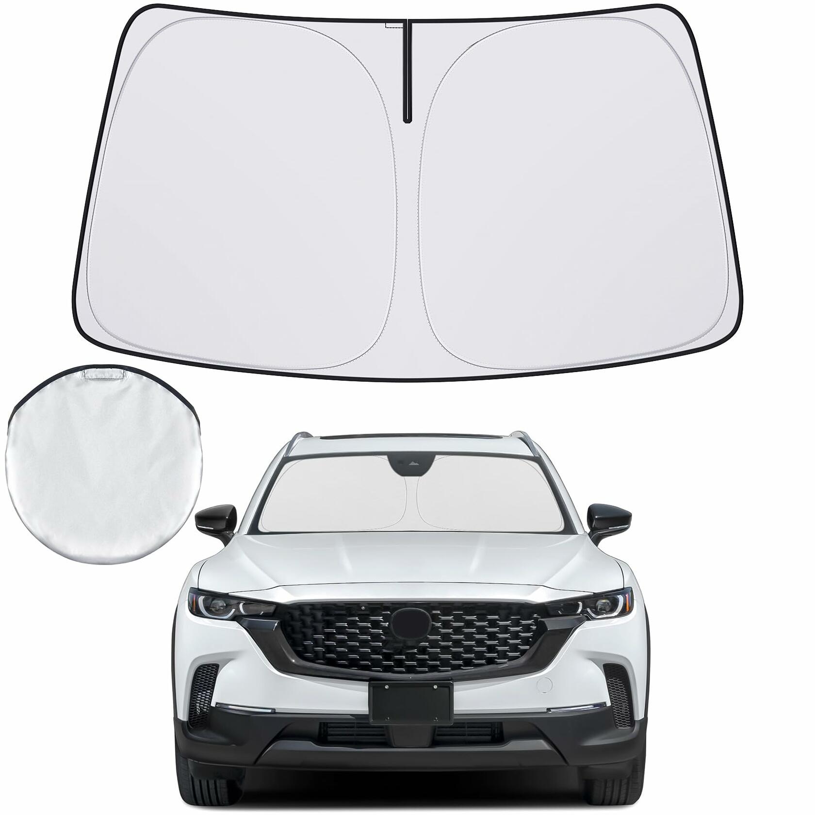 Hugeek Windshield Sun Shade for Mazda CX-50 2023-2025 Black Protector