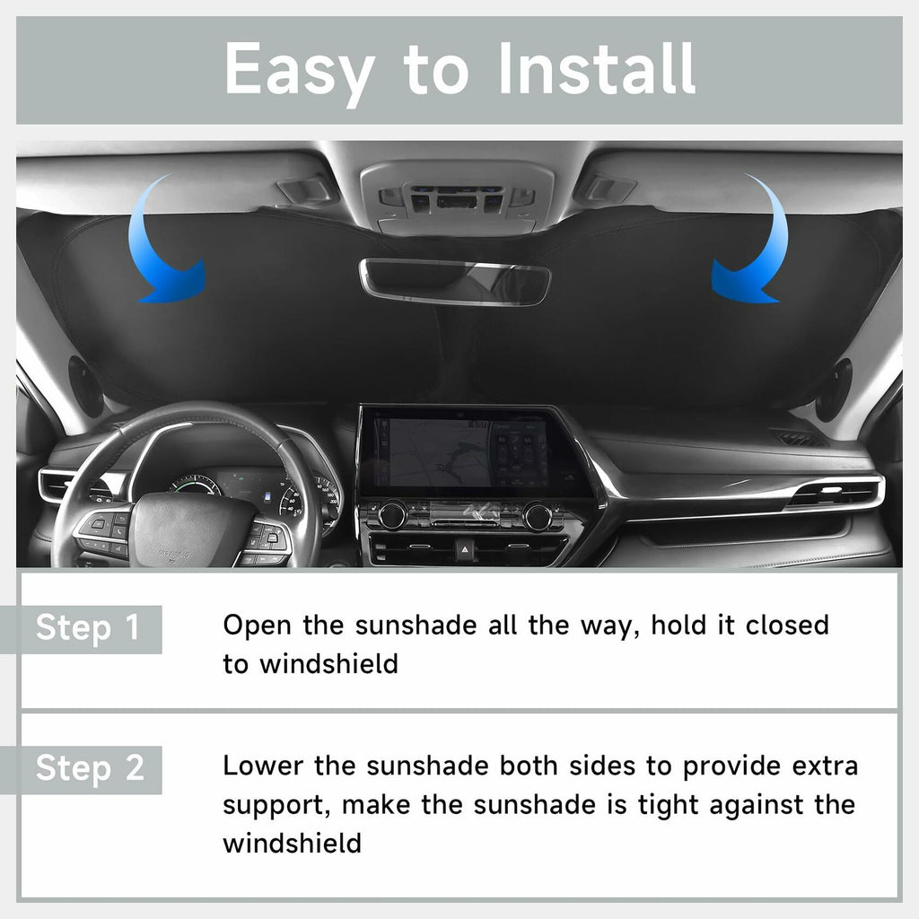 Hugeek Windshield Sun Shade for Mazda CX-50 2023-2025 Black Protector