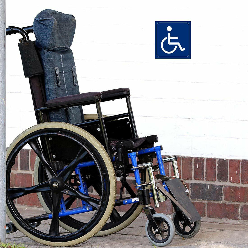 Besttile Disabled Wheelchair Symbol Labels 6 Inch Bright Handicap Stickers 5 pcs
