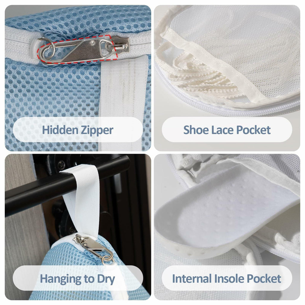LDYDGQMY Shoe Washing Machine Bag Yellow 15in with 2 Adjustable Shoe Trees