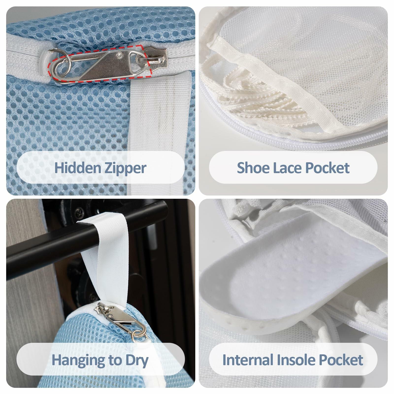 LDYDGQMY Shoe Washing Machine Bag Yellow 15in with 2 Adjustable Shoe Trees