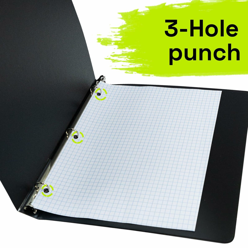 ONAVIA Spiral Notebook 3 Pack 1 Subject 4x4 Graph Ruled 100 Sheets 9x11 Red