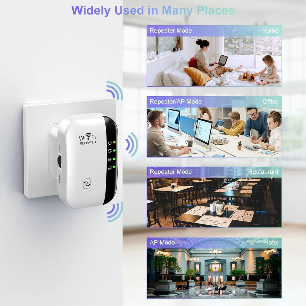 TGDLLF WiFi Extender Signal Booster 5000 Sq.Ft 50 Devices Ethernet Port