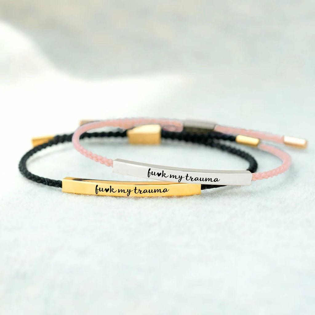 XMTYQ Black Leather Woven Bracelet Stainless Steel Pendant Black Rose Gold