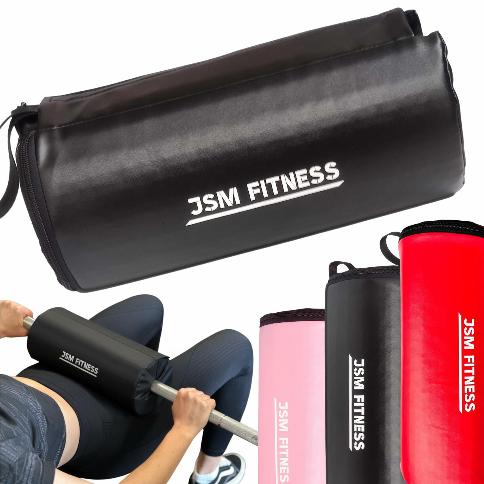 JSM FITNESS Hip Thrust Barbell Pad Extra Thick Bar Cushion Black