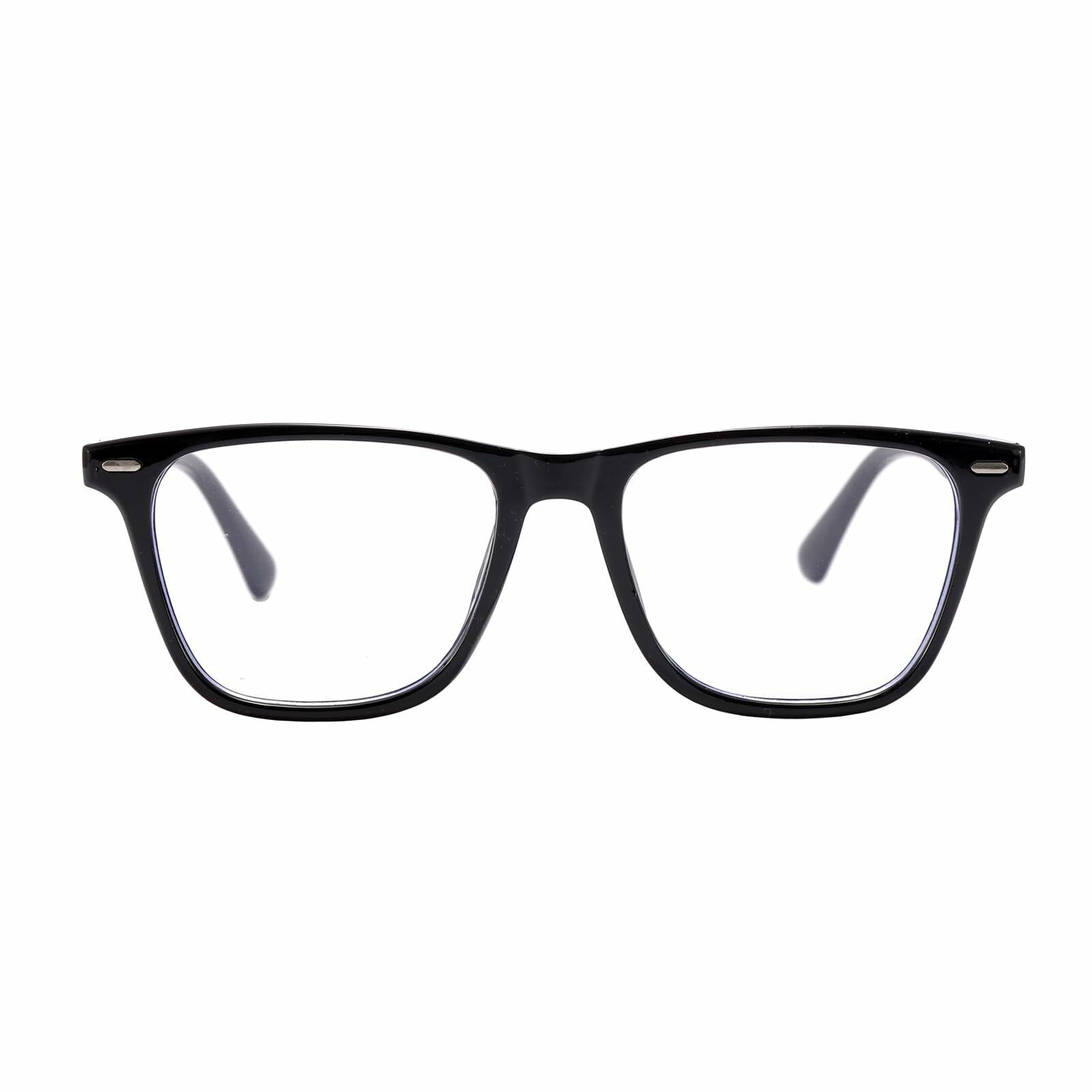 SANHOOPOLO Blue Light Blocking Glasses Black Frame Clear Lens Unisex