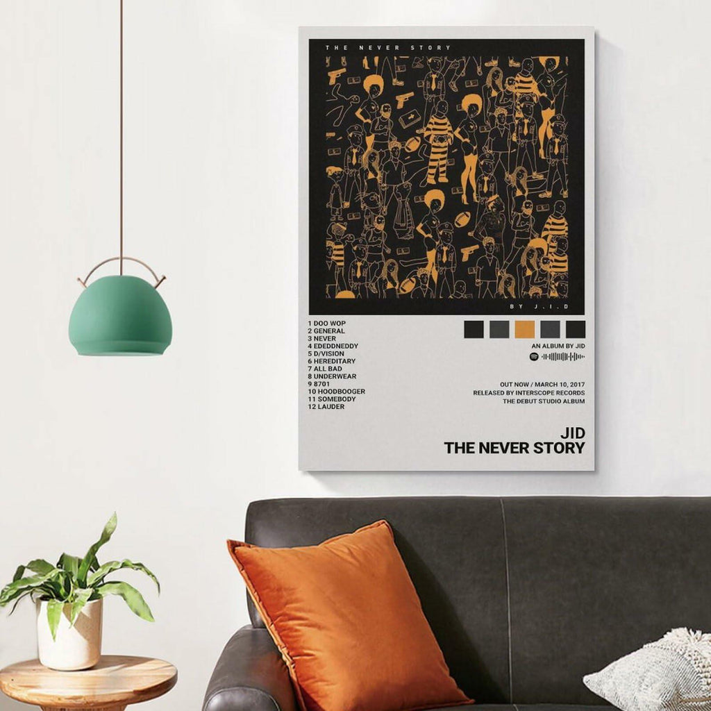 DFSUAREB JID The Never Story Canvas Poster Landscape 12x18in Unframed