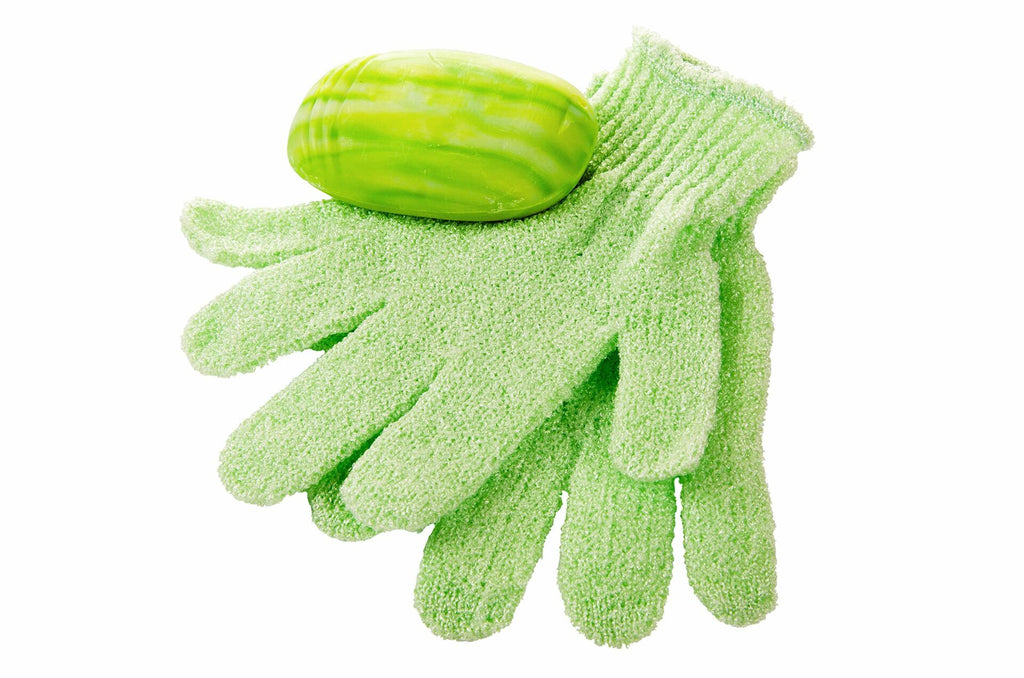 Linda Exfoliating Bath Gloves Multicolor 4 Pair Pack
