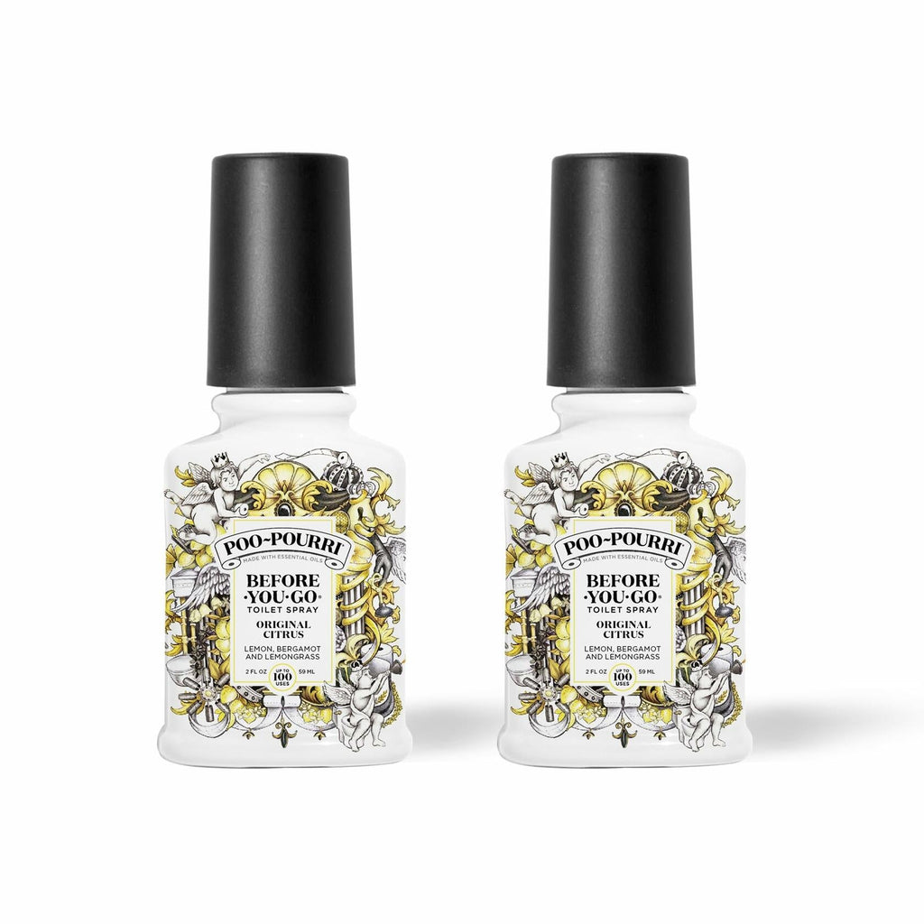Poo-Pourri Toilet Spray Original Citrus Lemon Bergamot 2oz 2 Pack