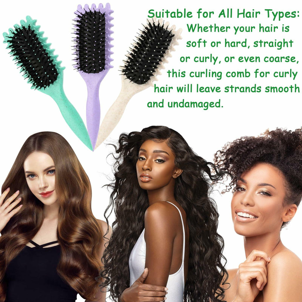zetusm Curl Defining Brush Nylon Bristles Flexible Green 1 Count