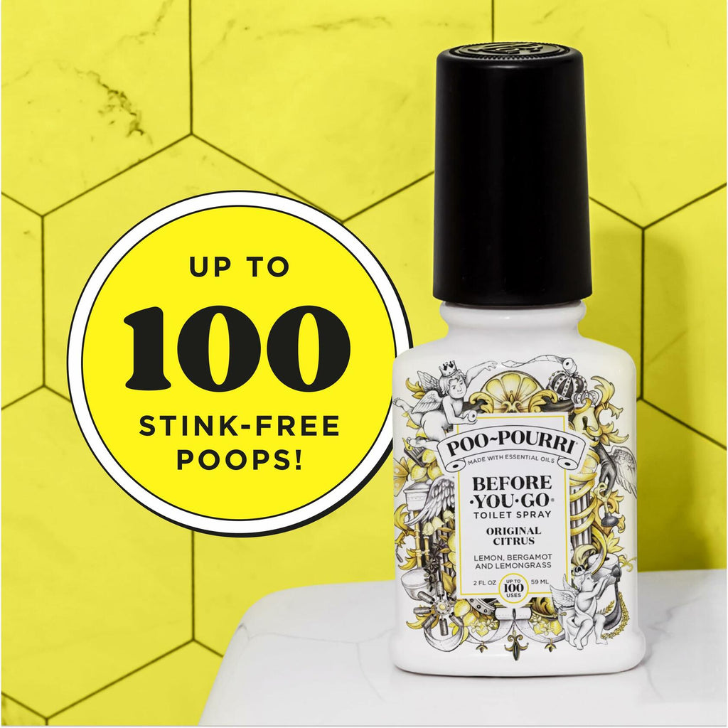Poo-Pourri Toilet Spray Original Citrus Lemon Bergamot 2oz 2 Pack