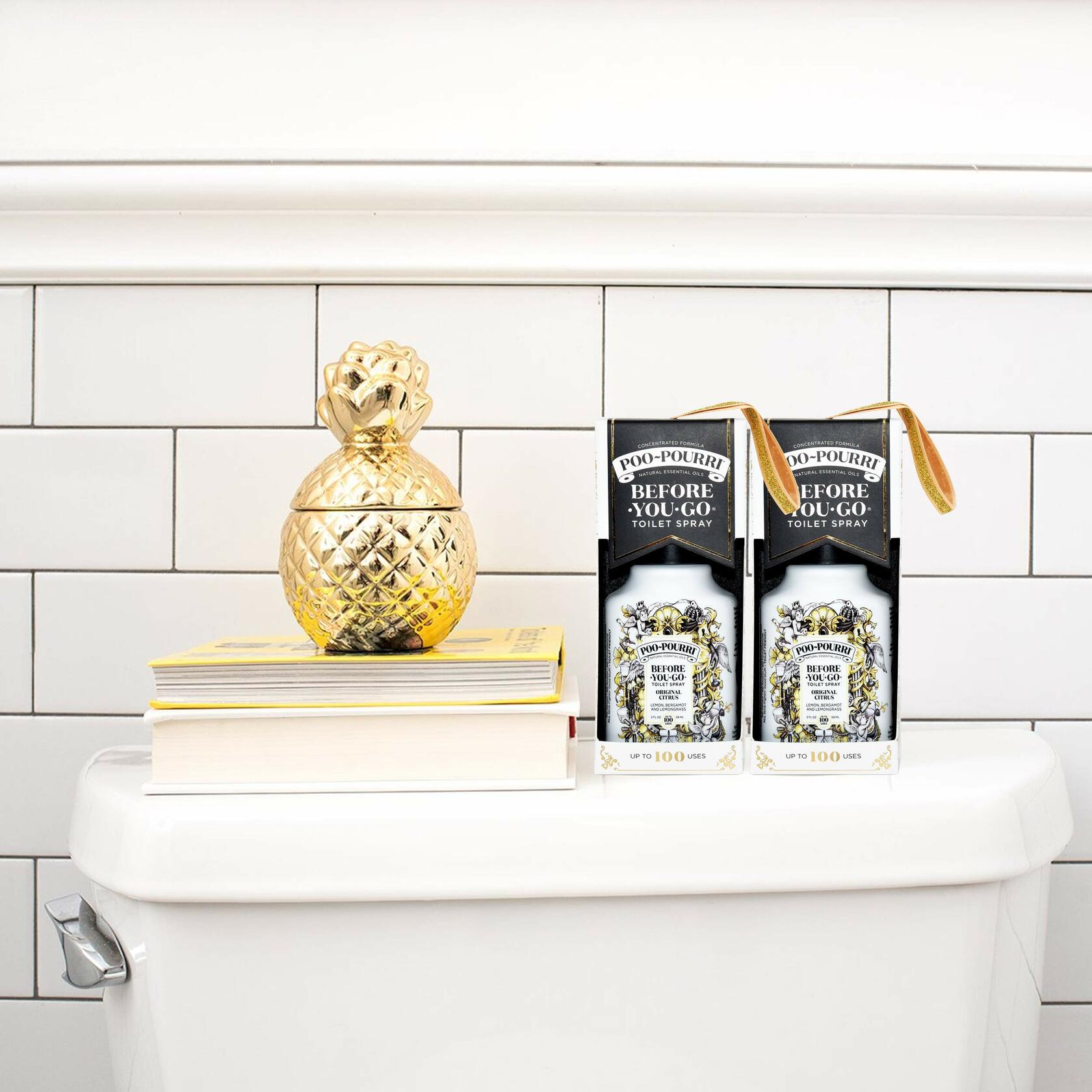 Poo-Pourri Bathroom Spray Lavender Vanilla Citrus 2oz 2 Pack Yellow