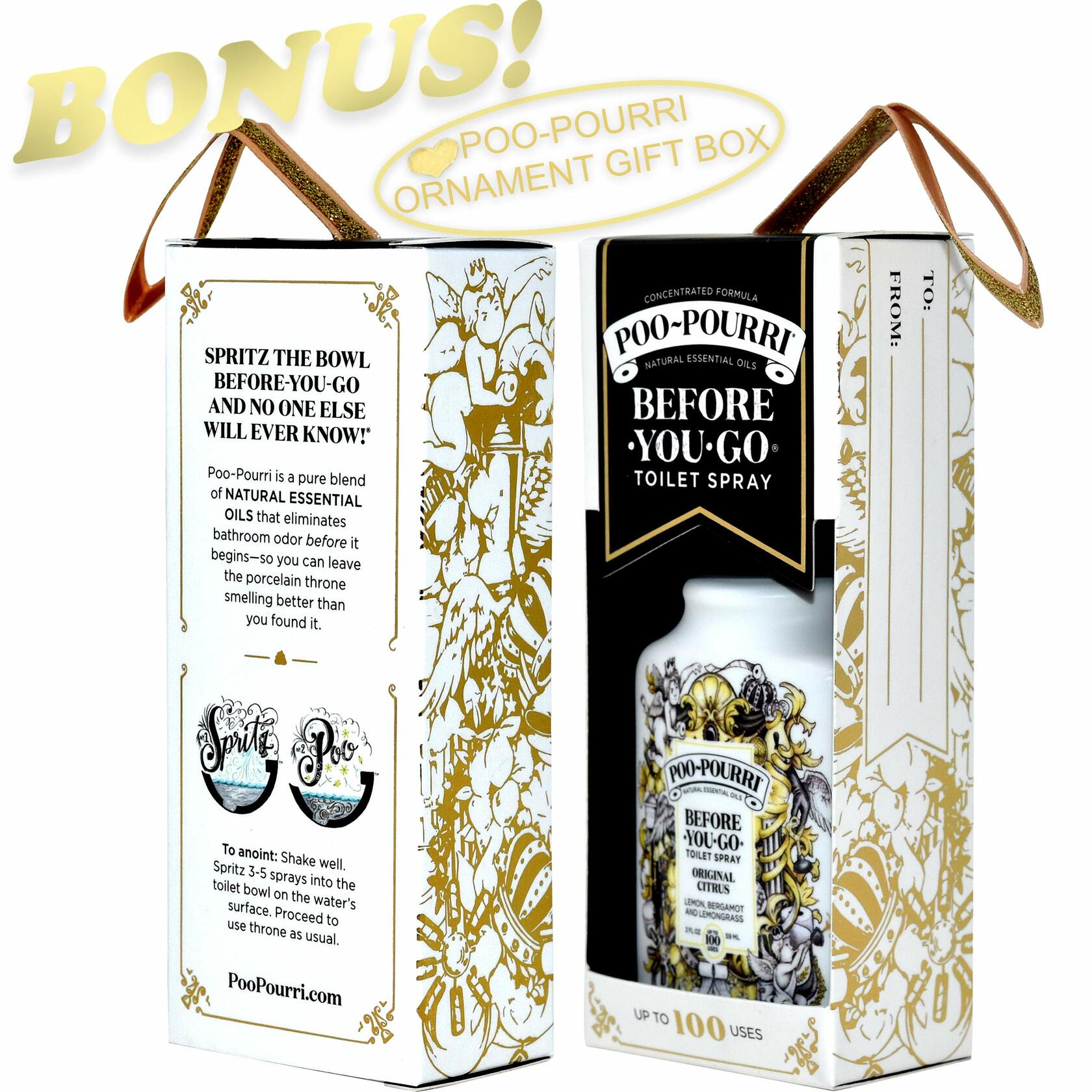 Poo-Pourri Bathroom Spray Lavender Vanilla Citrus 2oz 2 Pack Yellow